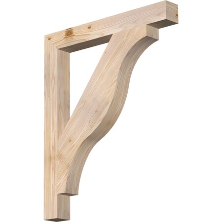 Ekena Millwork Funston Block Smooth Bracket, Douglas Fir, 3 1/2"W x 30"D x 36"H BKT04X30X36FST05SDF